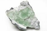 Green Cubic Fluorite Crystals with Phantoms - China #216334-1